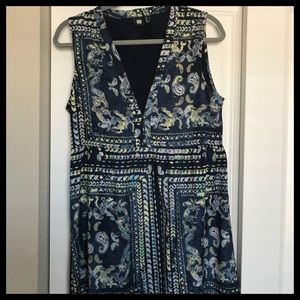 INSIGHT Navy Paisley Sheath Dress